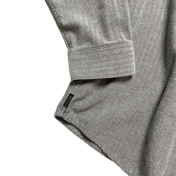 Prana Lybek Flannel Organic Cotton Light Gray Casual Shirt XX Large - Picture 8 of 10